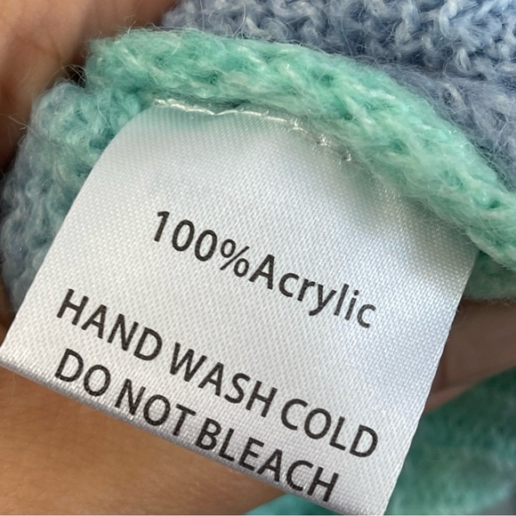 Rumours Ombre Blue Green Sweater Size M/L - Picture 4 of 4